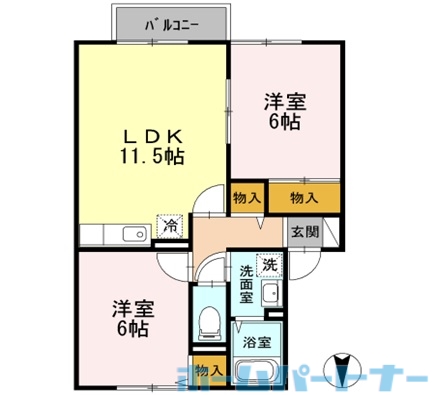 クレスト諏訪Iの間取り