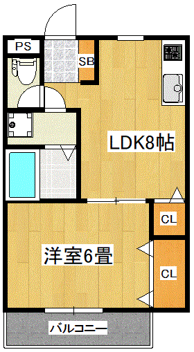 Sアパートメントの間取り