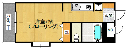 福岡市早良区原のマンションの間取り