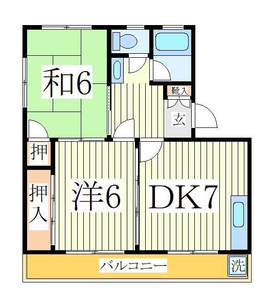 流山市鰭ケ崎のマンションの間取り