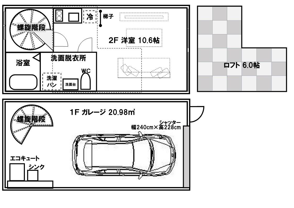 GLB向山 area-Aの間取り