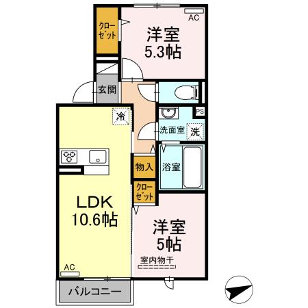 アイネヴェルト八方原の間取り