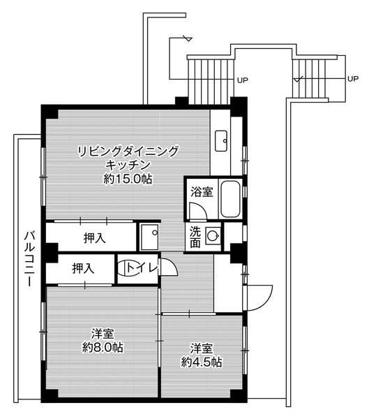 ビレッジハウス津田2号棟の間取り