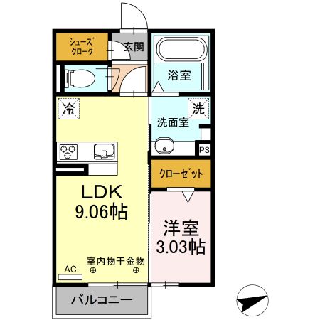 グリーンティア　Ｂの間取り