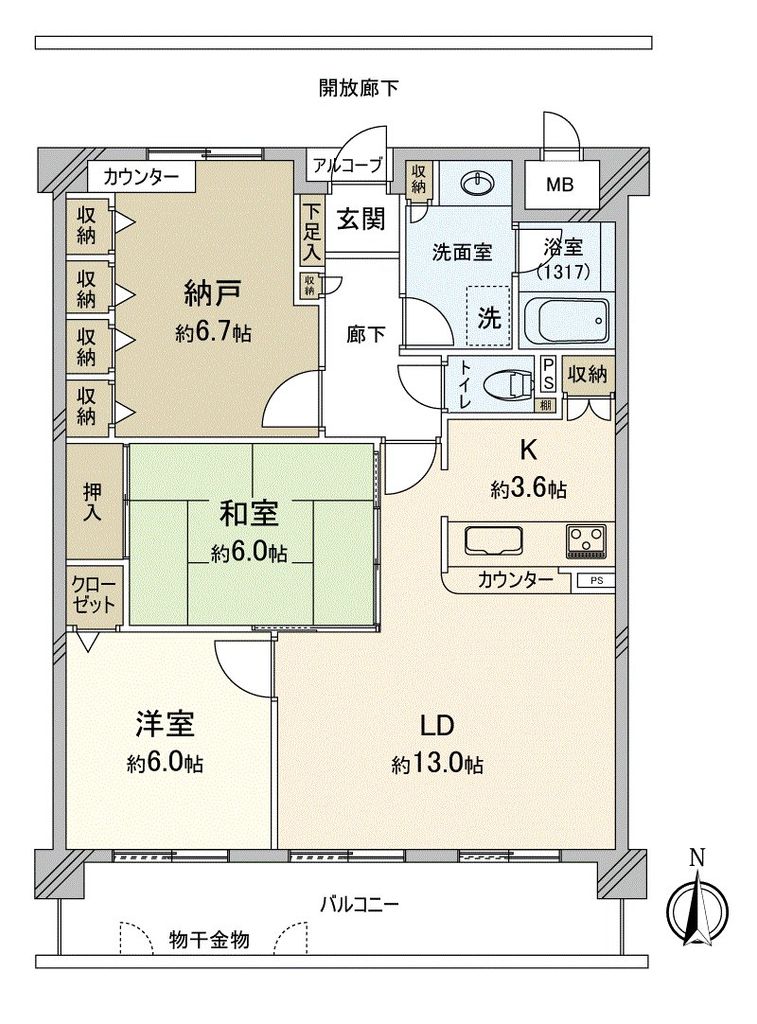 ファミール伊島の間取り