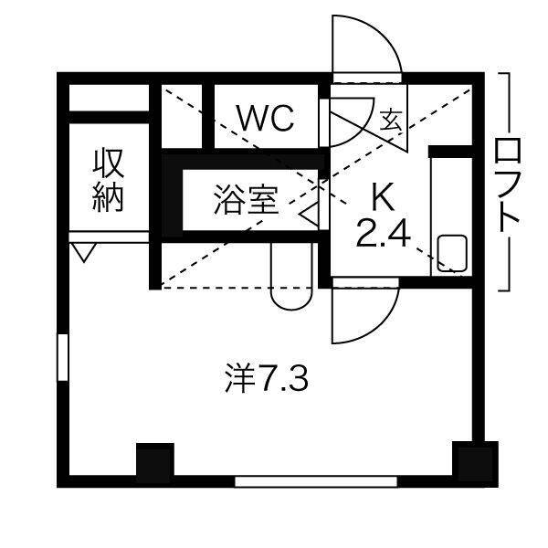 リベルタ平和通の間取り