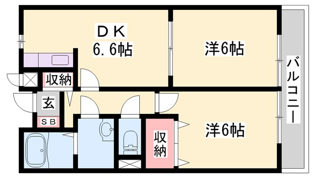 【シャルマンビラＡの間取り】