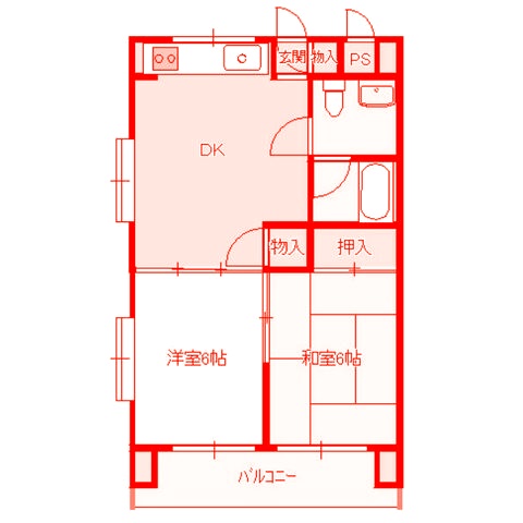 藤沢市藤が岡のマンションの間取り