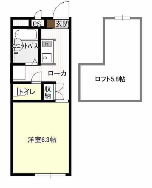 シェモア横越の間取り