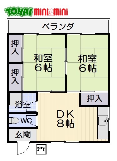 金谷コーポの間取り