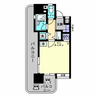 アルファコンフォート福岡西新の間取り