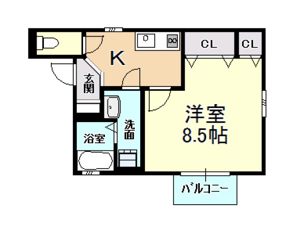 サニーハウス法善寺の間取り