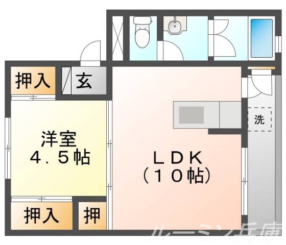 ビレッジハウス北条第三（Ｒ）の間取り