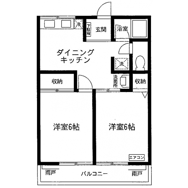 シティハイム　ハイテールIの間取り