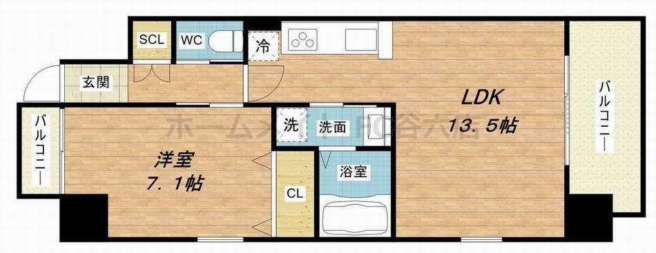 【グランカーサ難波元町の間取り】