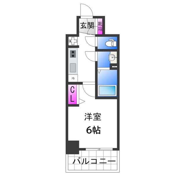 大阪市西区南堀江のマンションの間取り