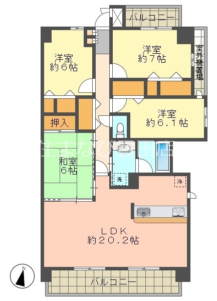 高浜市春日町のマンションの間取り