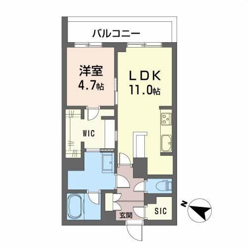 【熊本市中央区本荘のマンションの間取り】