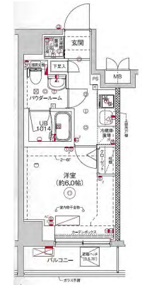 横浜市西区中央のマンションの間取り