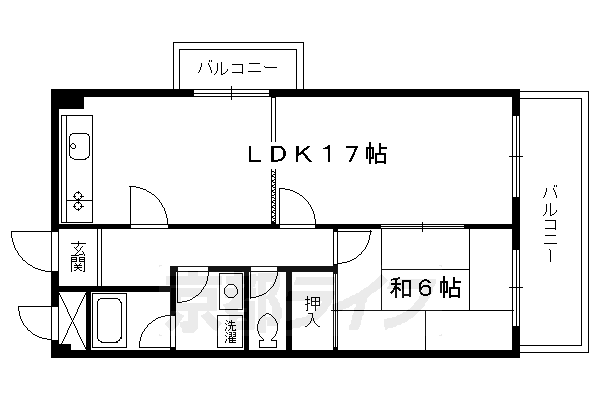 京都市下京区繁昌町のマンションの間取り