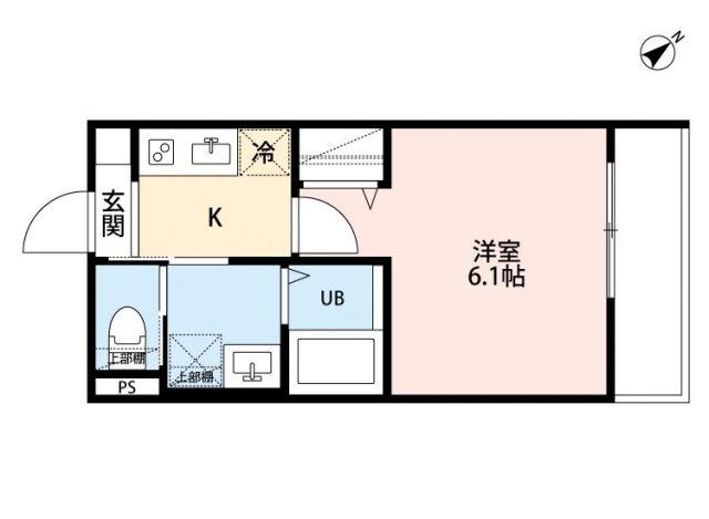 千葉市稲毛区稲毛のアパートの間取り