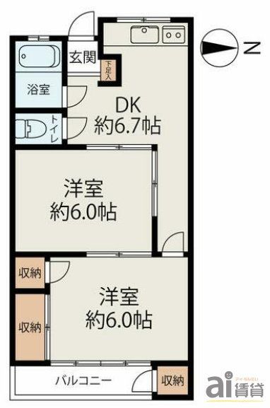 東村山市本町のマンションの間取り