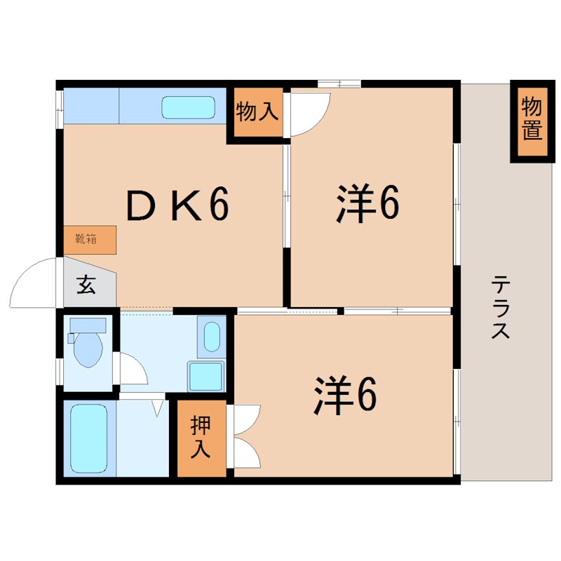 栗東市辻のアパートの間取り