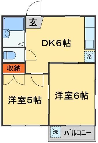 千葉市花見川区作新台のアパートの間取り