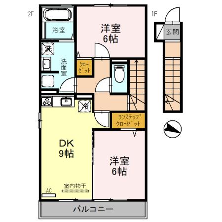 【大津市和邇高城のアパートの間取り】