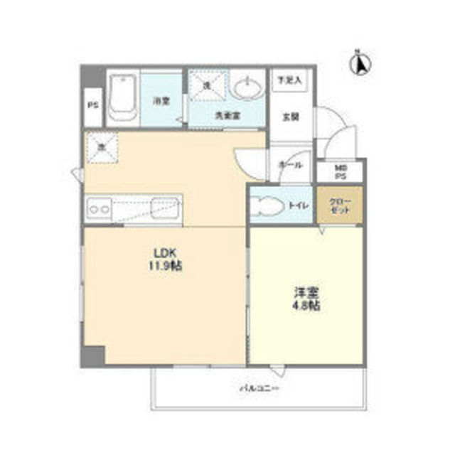 川西市火打のマンションの間取り