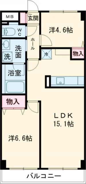 練馬区北町のマンションの間取り