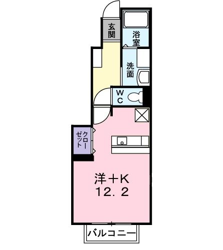 明石市二見町西二見駅前のアパートの間取り