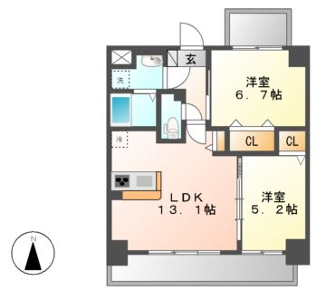 コンフォート城西の間取り