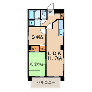 荒川区東日暮里のマンションの間取り