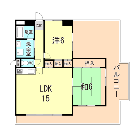 明石市魚住町鴨池のマンションの間取り