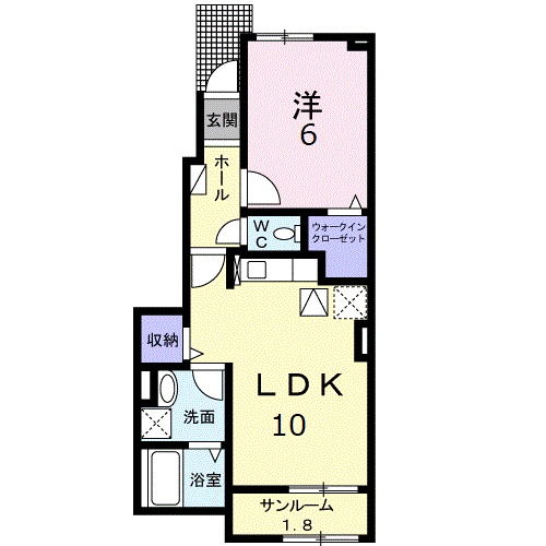 赤磐市桜が丘東のアパートの間取り