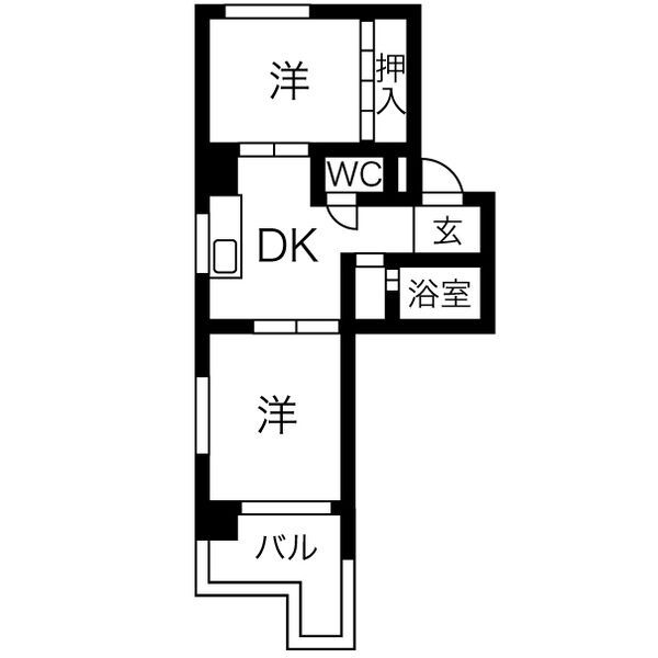 キャッスル片岡の間取り