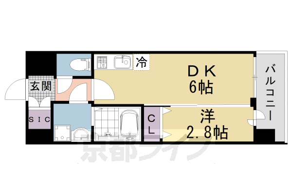 ブランシエスタ西京極の間取り