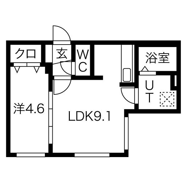 STUDIO中島公園の間取り