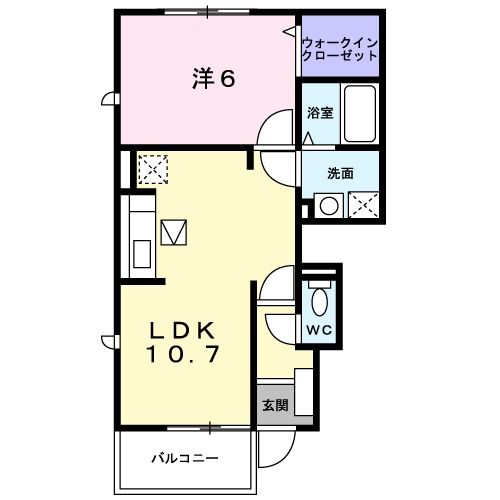 白山市鹿島町のアパートの間取り