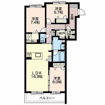 シャーメゾンステージ豊橋の間取り