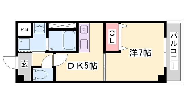 神戸市西区前開南町のマンションの間取り