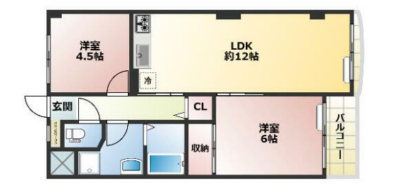 【西落合ニューヨークマンションの間取り】