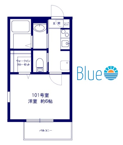 鎌倉市七里ガ浜のアパートの間取り