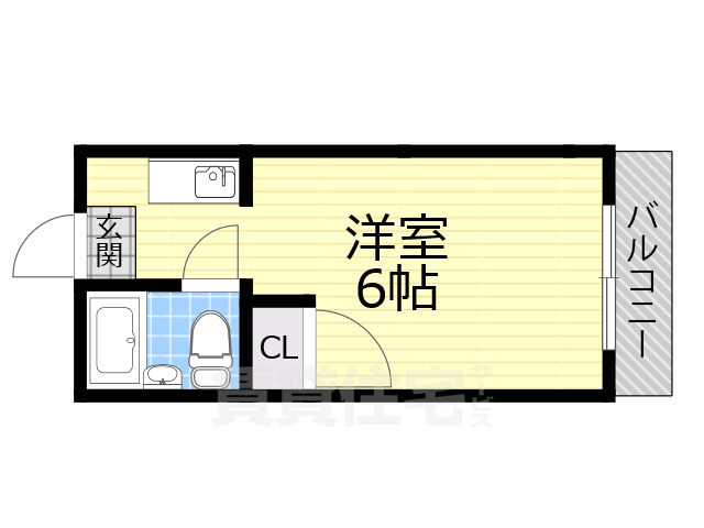 大阪市住吉区我孫子のマンションの間取り