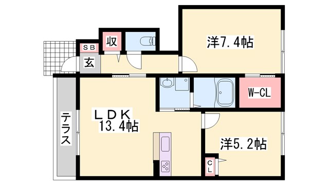 ヴィラ ラタウィの間取り