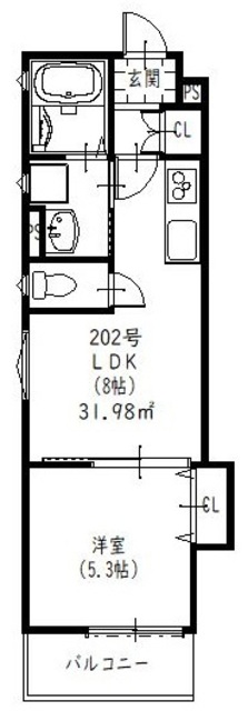 池田市井口堂のアパートの間取り