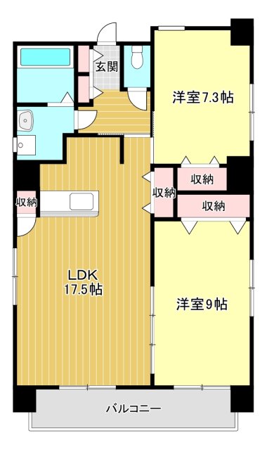 TKマンション元浜の間取り