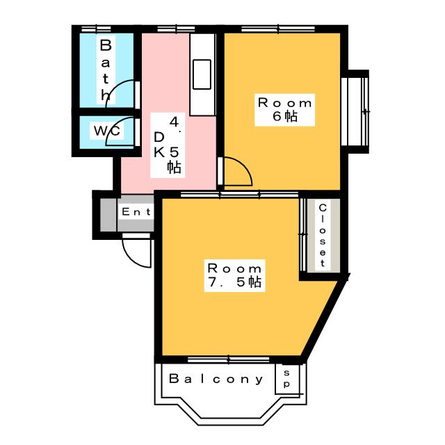 マンション操の間取り