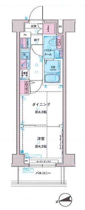 ガリシア中野新井薬師の間取り